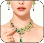 Wedding Prom Jewelry Sets for Women Rhinestone Sparkly Bridal Wedding Statement Choker Necklace Set Costume Accessories - Image 2