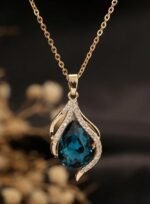 Shiny Cubic Zirconia Pendant Elegant Necklace - Image 2