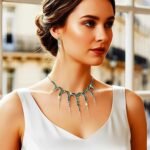 Prom Jewelry Set Necklace and Earrings Set Rhinestone Bridal Wedding Jewelry for Women - Image 2