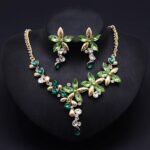 Wedding Prom Jewelry Sets for Women Rhinestone Sparkly Bridal Wedding Statement Choker Necklace Set Costume Accessories